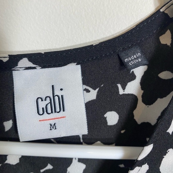 Cabi Black and White Dressy Tank Top Size Medium - Picture 8 of 10